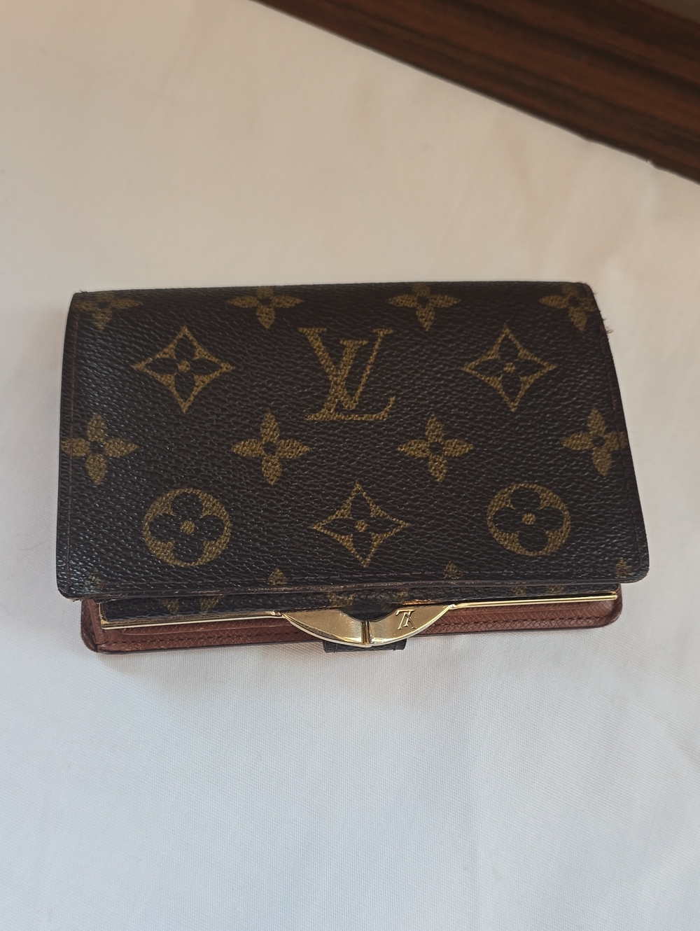 Louis Vuitton Monogram Compact Wallet in Brown and Gold